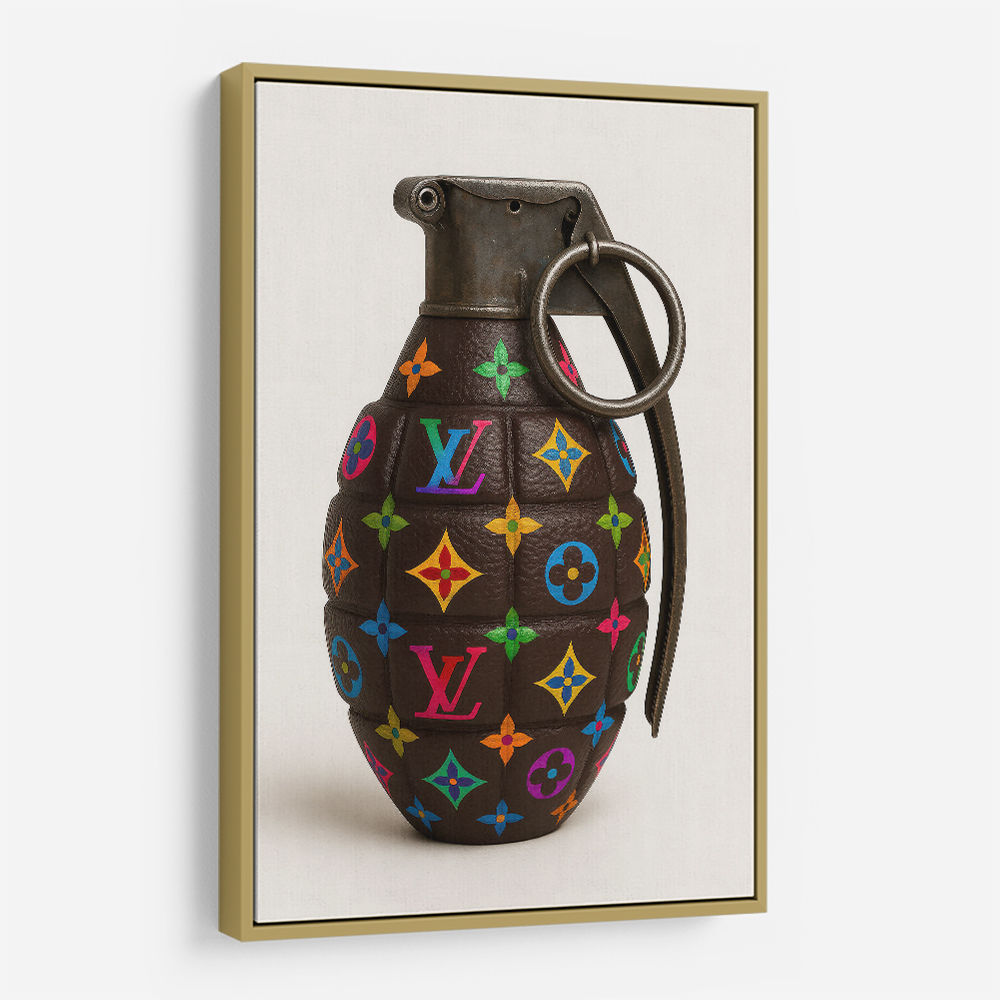 Louis Vuitton Fashion Inspired Grenade Wall Art  